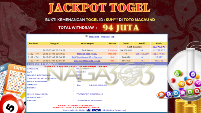 bukti jp naga303 #290 bukti jp naga303 #290