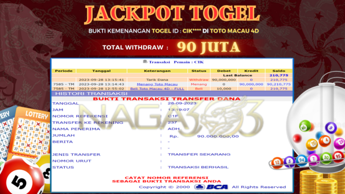 bukti jp naga303 #618 bukti jp naga303 #618