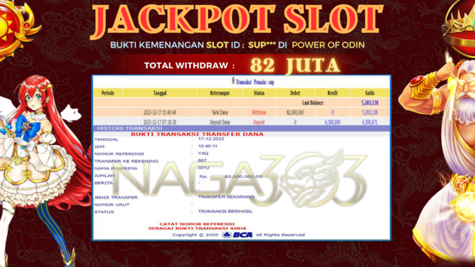 BUKTI JP NAGA303 #749 BUKTI JP NAGA303 #749